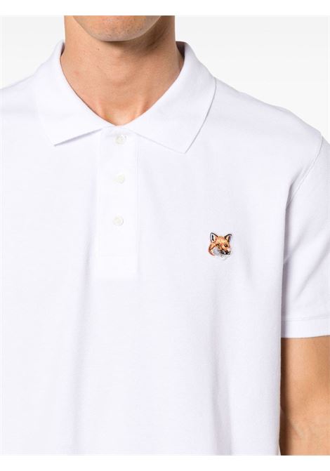 White Fox-patch piqu? polo shirt - men MAISON KITSUNÉ | LM00208KJ7002P100