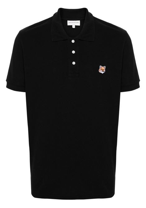 Black Fox-patch piqu? polo shirt - men MAISON KITSUNÉ | LM00208KJ7002P199