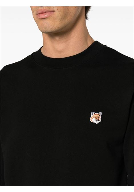 Black Fox-patch sweatshirt - men MAISON KITSUNÉ | LM00301KM0001P199