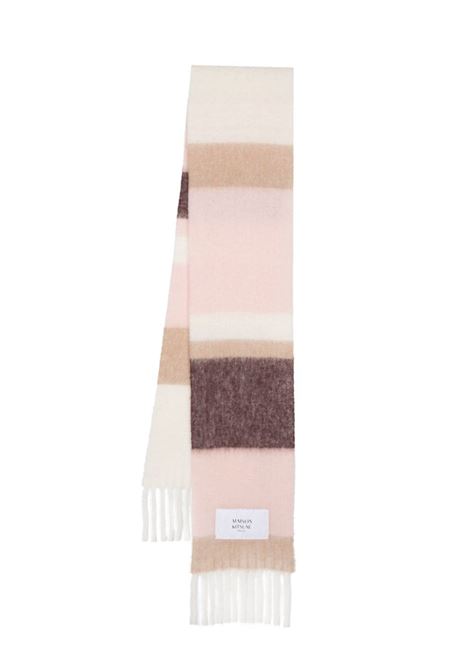 Sciarpa con logo in alpaca multicolor Maison Kitsunè - uomo MAISON KITSUNÉ | NM06204WA0022P628