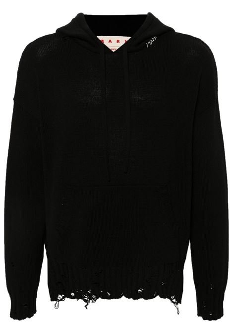 Black hooded jumper Marni - men MARNI | Sweaters | GCMG0411A0UFC65200N99