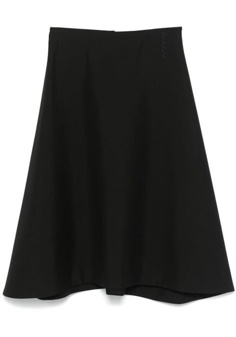 Black virgin-wool midi skirt Marni - women MARNI | Skirts | GOMA0678SUTW83900N99