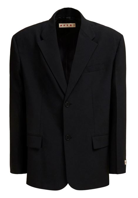 Blazer monopetto con applicazione in nero Marni - uomo MARNI | Giacche | GUMU0122U0UTP77100N99