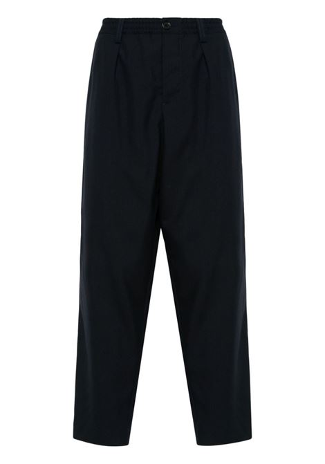 Blue pleat-detail tapered trousers -MARNI men  MARNI | Trousers | PUMU0017U4TW83900B99