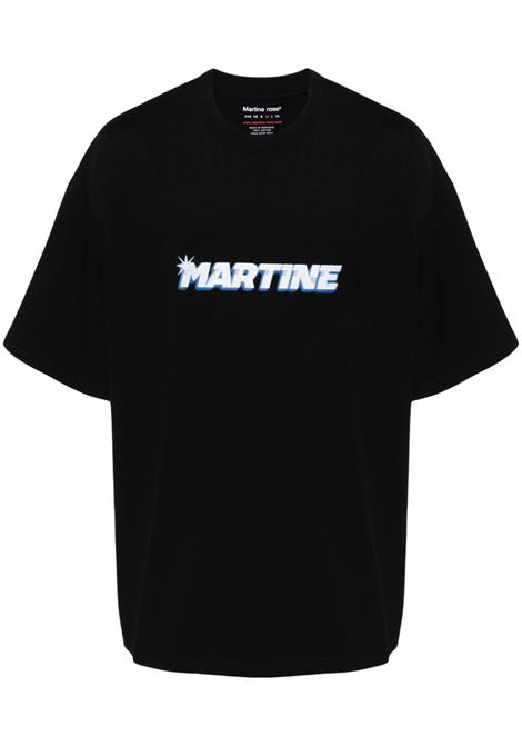 Black logo-detail short-sleeved t-shirt Martine Rose - men