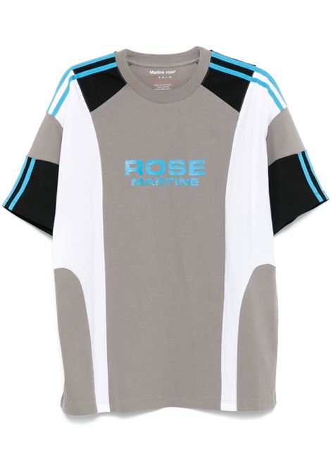 Grey, blue and white color-block design t-shirt Martine Rose - men 