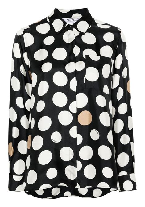 Black etna polka dot shirt Maxmara - women MAXMARA | Shirts | 2421116071600001