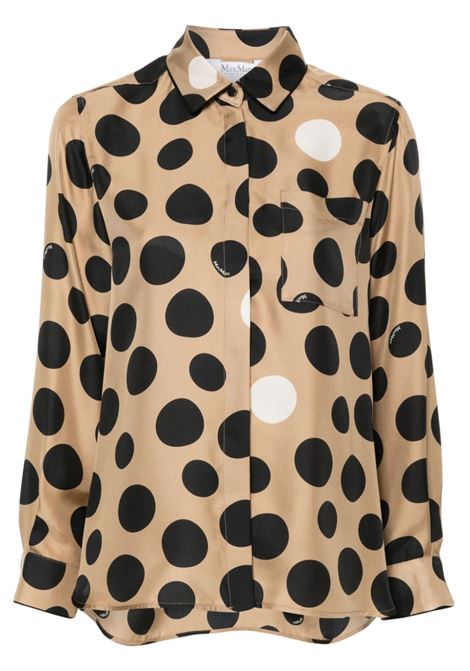 Beige Etna polka dot shirt Maxmara - women MAXMARA | 2421116071600002