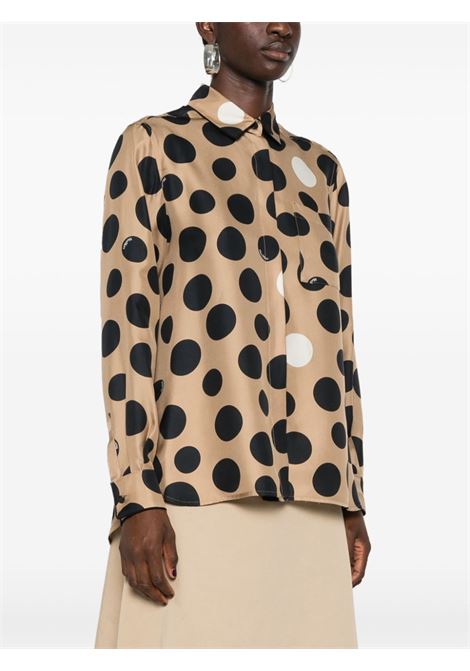 Beige Etna polka dot shirt Maxmara - women MAXMARA | 2421116071600002