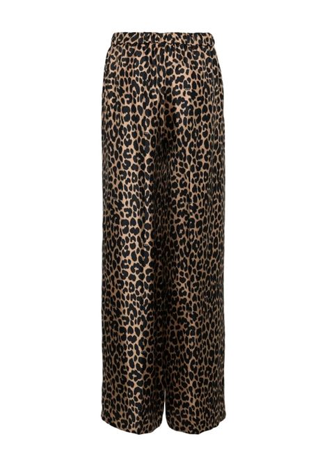 Multicolored Ghinea leopard-print palazzo trousers MaxMara - women MAXMARA | 2421136111600006