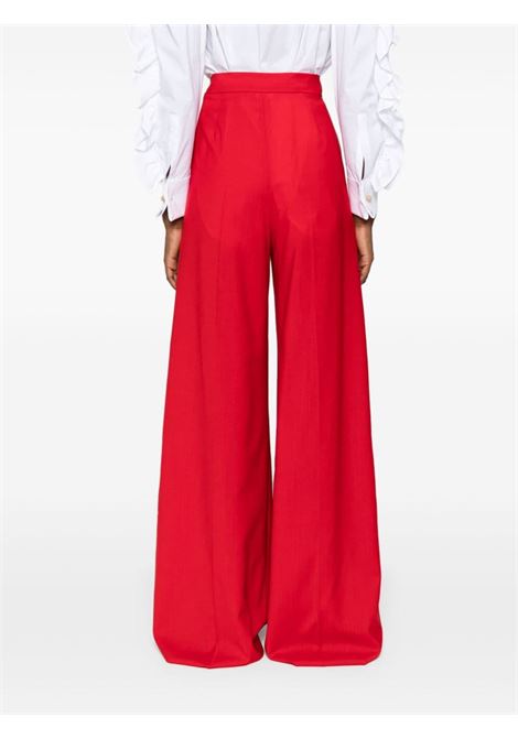 Pantaloni a palazzo Rimini con pieghe in rosso di Max Mara - donna MAXMARA | 2421136191600003
