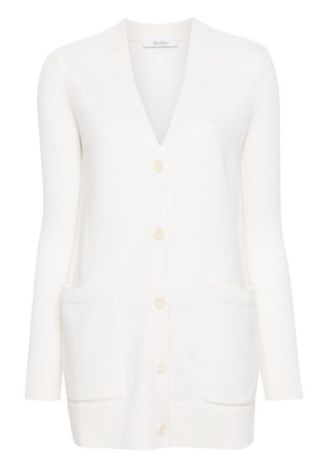 White Villar cardigan two side patch pockets MaxMara - women MAXMARA | Sweaters | 2421346052600044