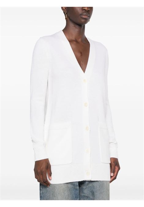 White Villar cardigan two side patch pockets MaxMara - women MAXMARA | 2421346052600044