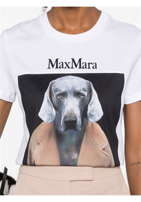 White dog-print t-shirt Max Mara - women MAXMARA | 2421946071600016
