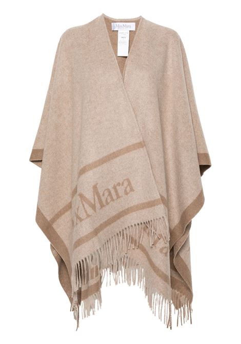 Brown logo-jacquard cape Max Mara - women MAXMARA | 2424736051600001