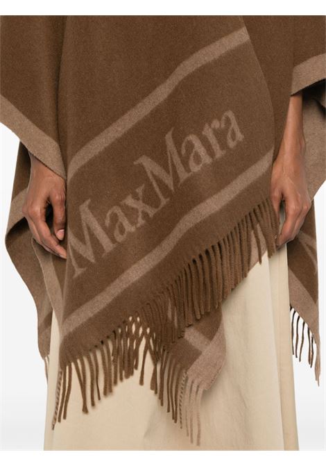 Brown logo-jacquard cape Max Mara - women MAXMARA | 2424736051600005
