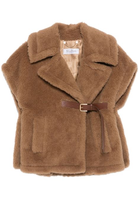 Brown newabavo short cape Maxmara - women MAXMARA | Outerwear | 2424736252600001