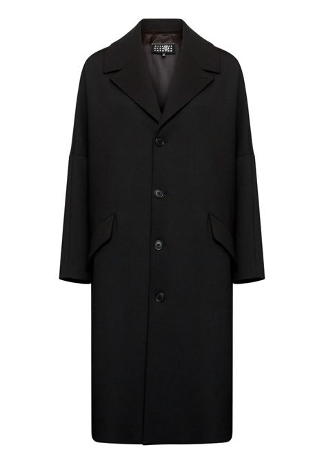 Cappoto monopetto in nero di MM6 Maison Margiela - donna MM6 MAISON MARGIELA | S52AA0178M35154900