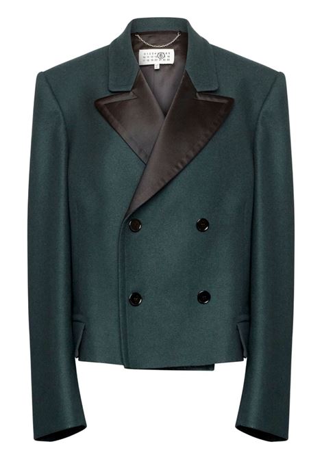 Green double-breasted oversized blazer MM6 Maison Margiela - women MM6 MAISON MARGIELA | S52BN0135S52207650