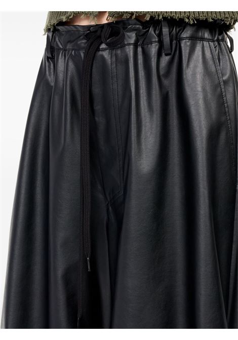 Black wide-leg crinkled trousers MM6 Maison Margiela - women MM6 MAISON MARGIELA | S52KA0510S53057900