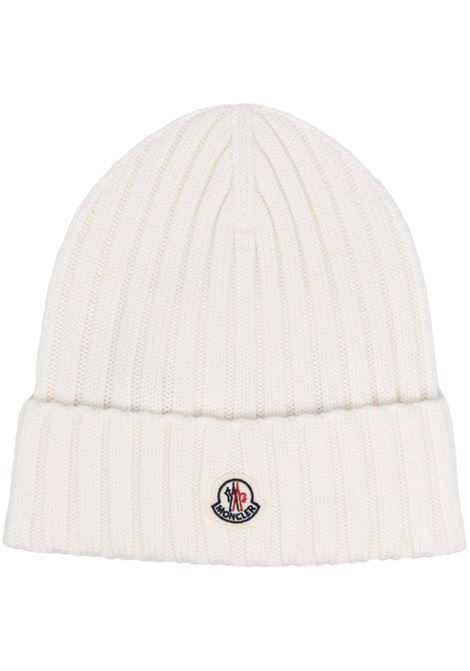 Cappello a coste in bianco Moncler - unisex