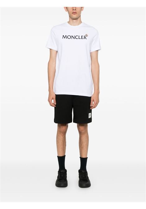 White flocked-logo t-shirt Moncler - men MONCLER | 8C000248390T001