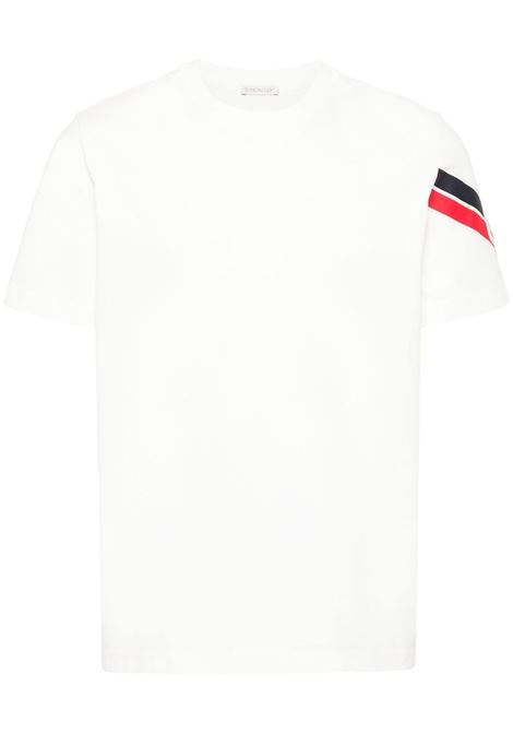 T-shirt con applicazione in bianco Moncler - uomo MONCLER | T-shirt | 8C0002989AKK032