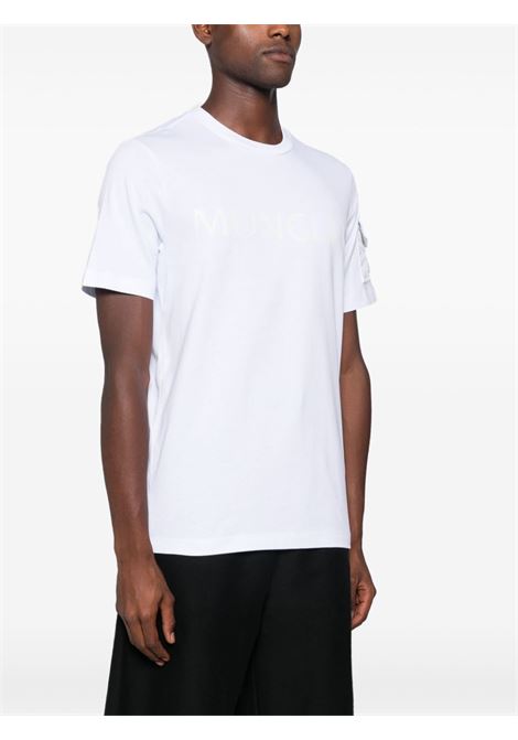 T-shirt con logo in bianco Moncler - uomo MONCLER | 8C000548390T001