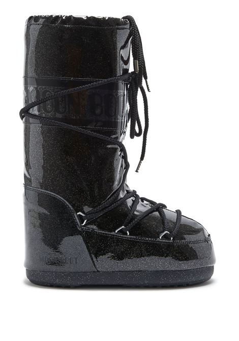 Black Icon Glitter snow boots -MOON BOOT unisex