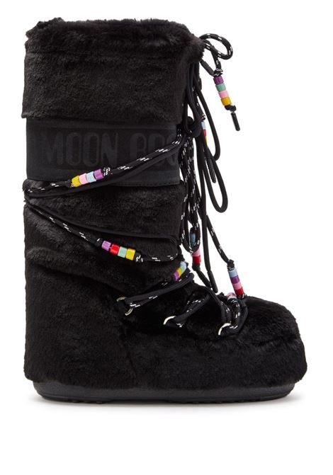 Stivali Icon Faux Fur in nero Moon Boot - unisex