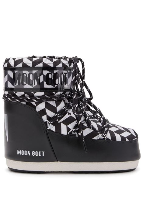 Black and white Icon Optical ankle boots - unisex MOON BOOT | Ankle-Boots | 80D1409550NA02