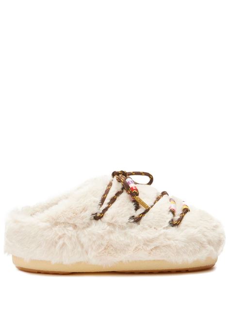 Cream faux fur mules Moon Boot - unisex MOON BOOT | Mules | 80D1460250L002