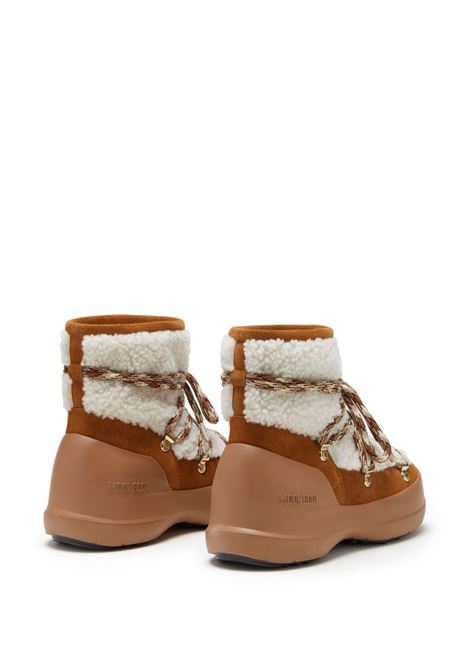 Brown Luna shearling lace-up boots Moon Boot - women MOON BOOT | 80D2480020MA03