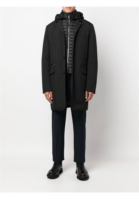 Black button-up hooded coat Moorer - men MOORER | MOUCA100030U0001