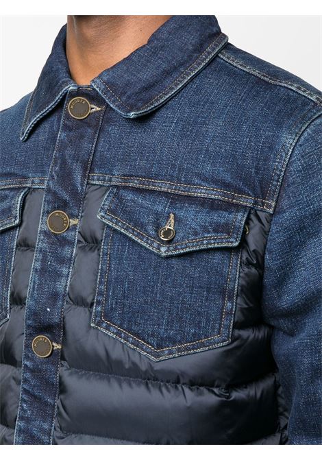 Blue padded denim jacket - men MOORER | MOUGI200306U0498