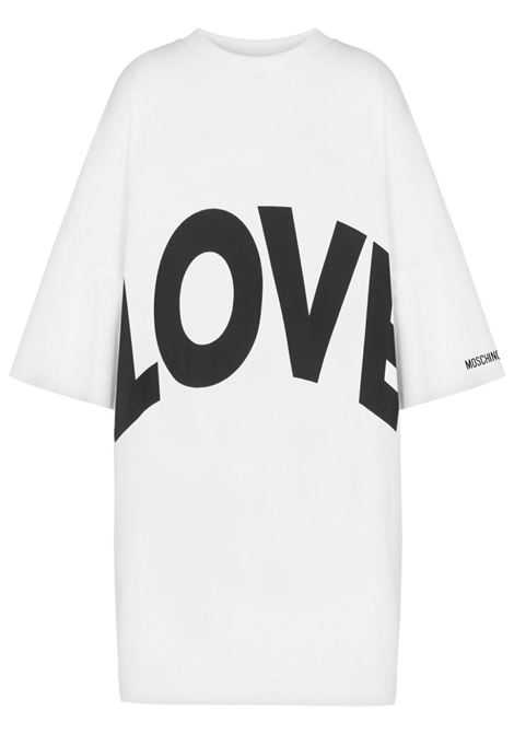 White logo-print cotton dress Moschino - women MOSCHINO | Dresses | 040854421001