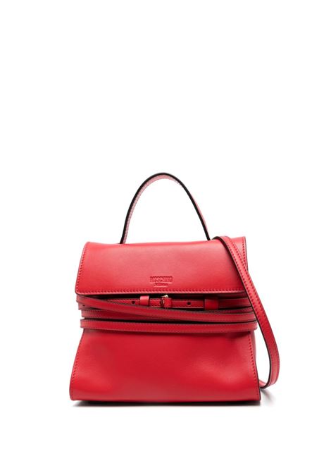 Borsa tote con cintura decorativa in rosso Moschino - donna