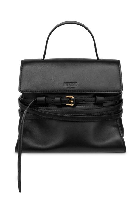 Borsa tote con cintura decorativa in nero Moschino - donna