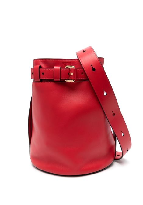 Red belted bucket bag Moschino - women