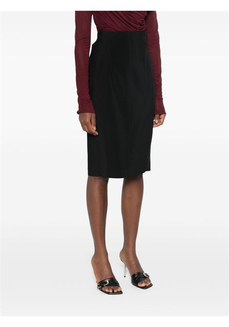 Black buckled tailored skirt Mugler - women MUGLER | 24F1JU05421821999