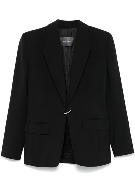 Black pierced tailored blazer Mugler - women