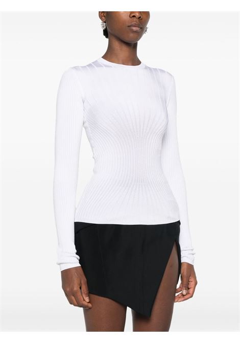 White knitted long-sleeved top Mugler - women MUGLER | 24F2TO071911161003