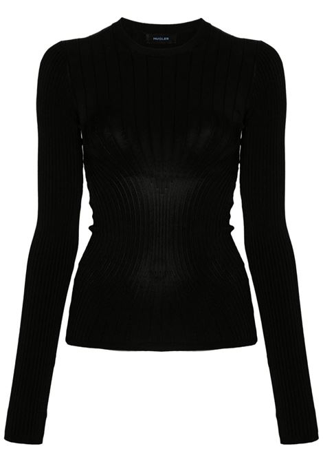 Top in maglia in nero di Mugler - donna MUGLER | 24F2TO071911161999