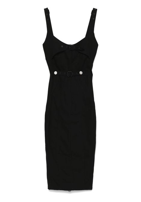 Black buckled denim dress Mugler - women 