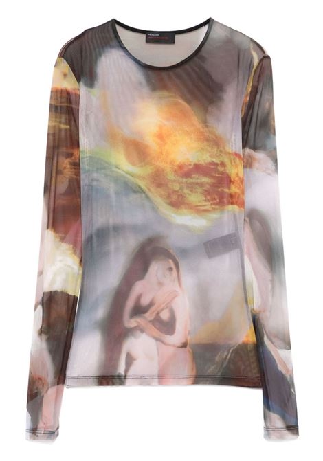 Multicolored graphic-print top Mugler - women