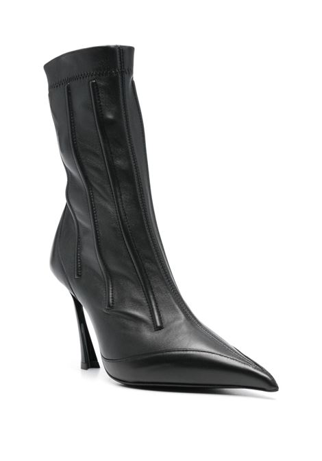 Black 95mm seam-detail boots Mugler - women  MUGLER | MUWFW2425SC025TL001