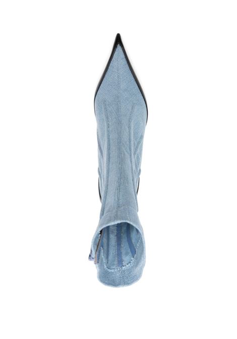 Light blue 95mm denim boots Mugler - women MUGLER | MUWFW2425SC025TX041