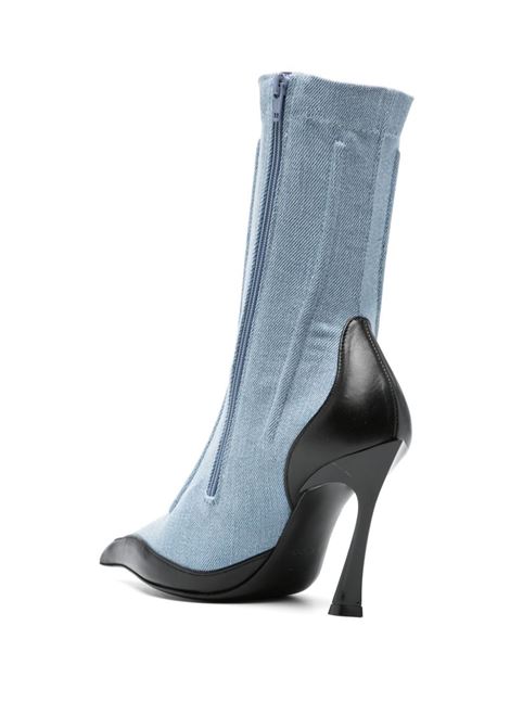 Light blue 95mm denim boots Mugler - women MUGLER | MUWFW2425SC025TX041