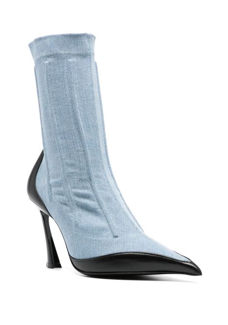 Light blue 95mm denim boots Mugler - women MUGLER | MUWFW2425SC025TX041