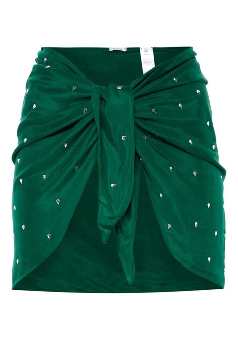 Green crystal-embellished pareo Os?ree - women